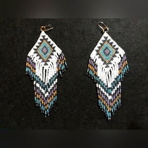 Hand crafted Native American style earrings